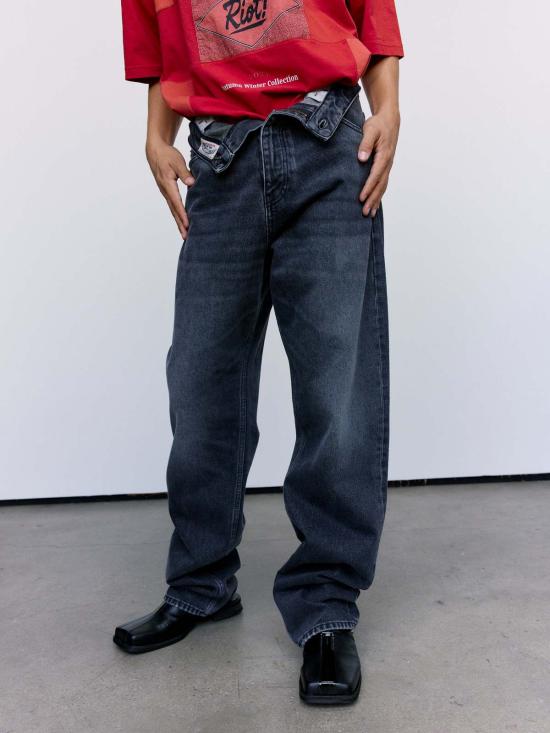  마틴로즈 데님 팬츠 마틴 로즈 오픈 플라이 진 블랙 워시드