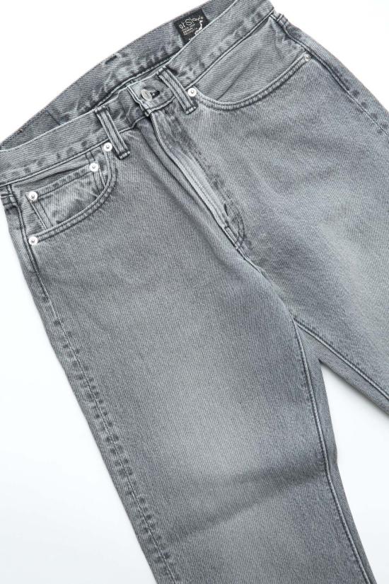  오어슬로우 데님 팬츠 오슬로우 107 아이비핏 슬림진 블랙 데님 블리치 - ORSLOW