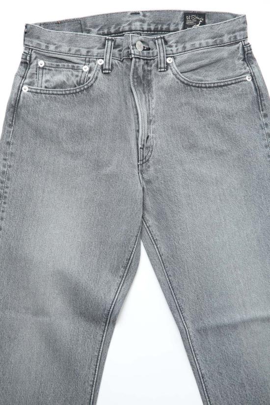  오어슬로우 데님 팬츠 오슬로우 107 아이비핏 슬림진 블랙 데님 블리치 - ORSLOW