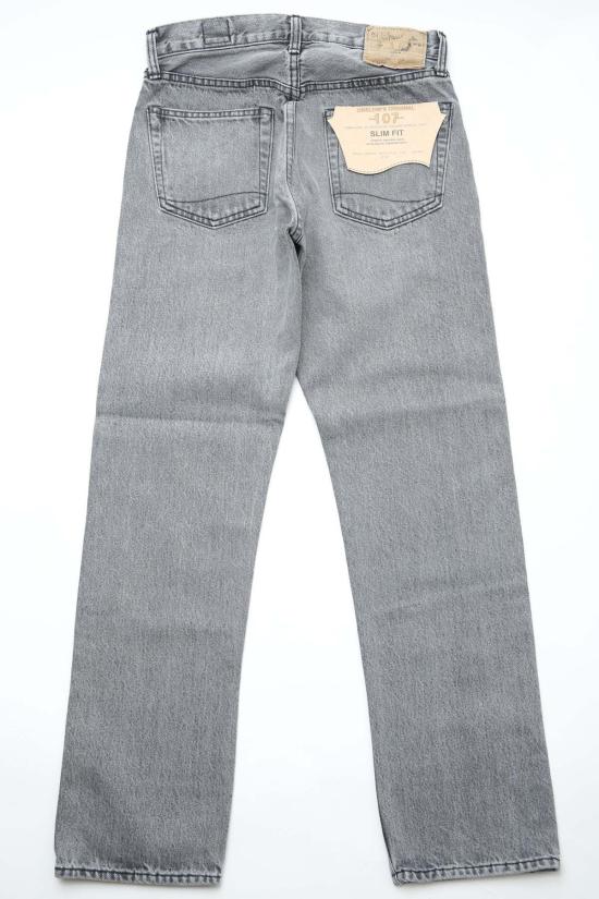  오어슬로우 데님 팬츠 오슬로우 107 아이비핏 슬림진 블랙 데님 블리치 - ORSLOW