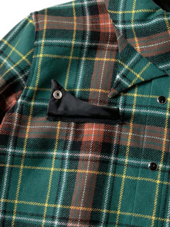  캐피탈 긴팔 셔츠 카피탈 타탄 체크 레이어드 칼라 오페라 웨스턴  레드 - KAPITAL