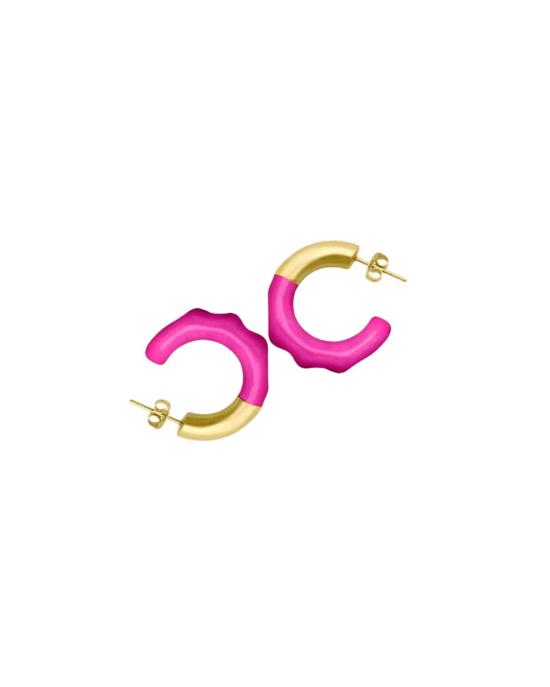  Lunaya 이어링 루나야 미니 몰튼 후프 핑크