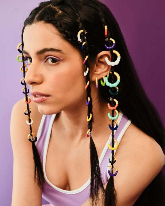  Lunaya 이어링 루나야 미니 몰튼 후프 핑크 - OTHER BRANDS