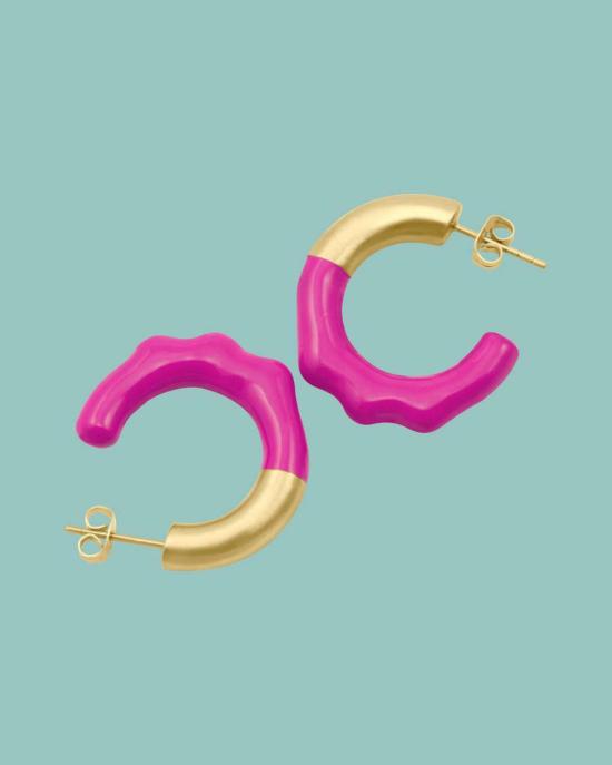  Lunaya 이어링 루나야 미니 몰튼 후프 핑크 - OTHER BRANDS