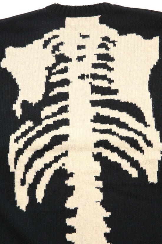  캐피탈 스웨터 Kapital 5 G 울 니트 본 크루  블랙 - KAPITAL