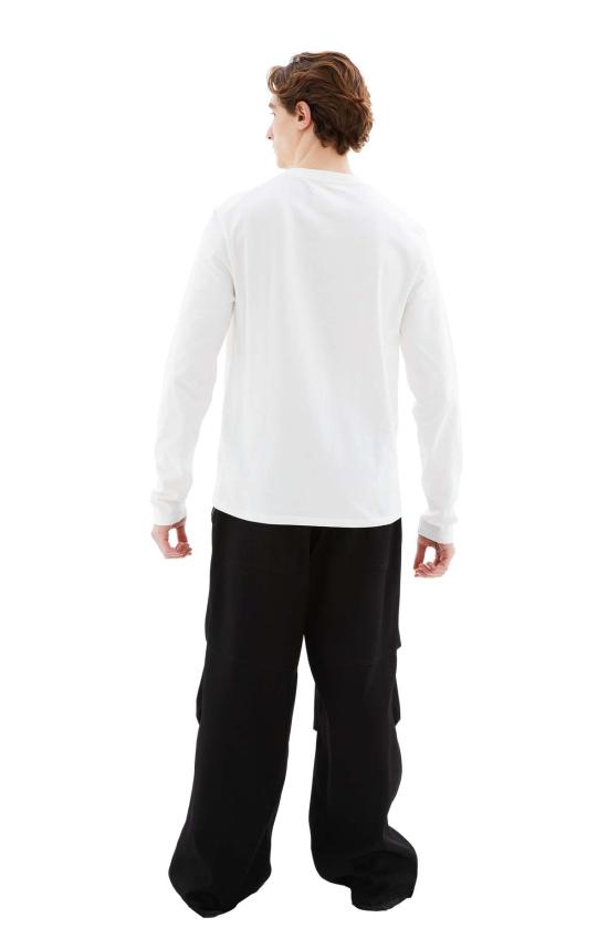  질샌더 긴팔 티셔츠 질 샌더 크루넥  102 밀키 - JIL SANDER