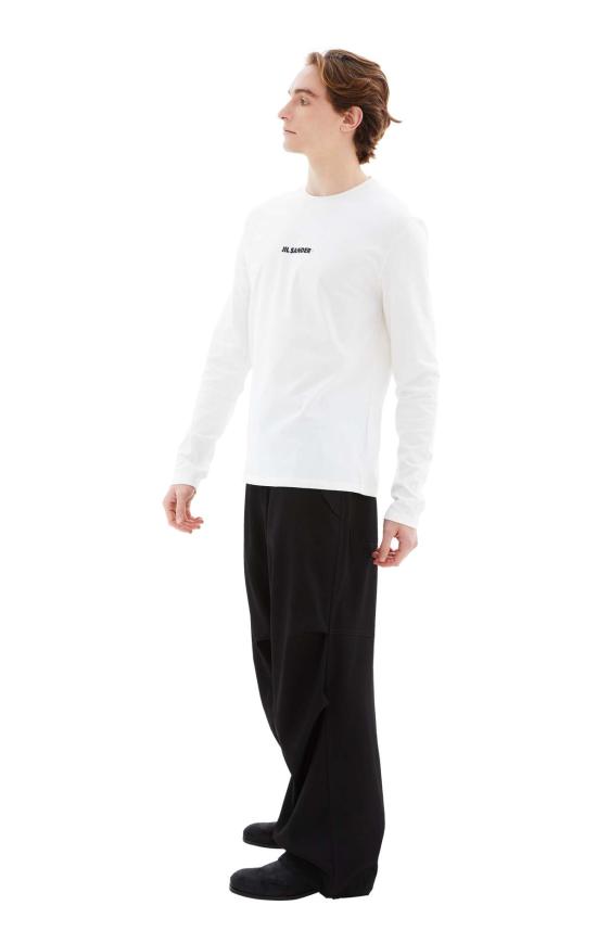  질샌더 긴팔 티셔츠 질 샌더 크루넥  102 밀키 - JIL SANDER