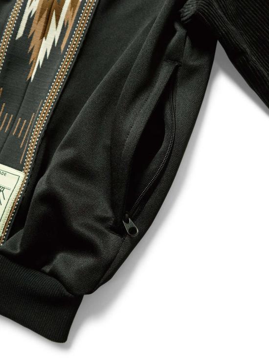  캐피탈 봄버 자켓 Kapital Smooth Jersey Kochi & Zephyr 트랙 재킷 블랙 - KAPITAL