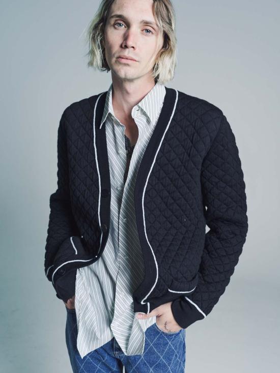  어니스트 더블유 베이커 반팔 셔츠 어니스트 W. 베이커 슬리브리스  블랙/화이트 스트라이프 - ERNEST W. BAKER