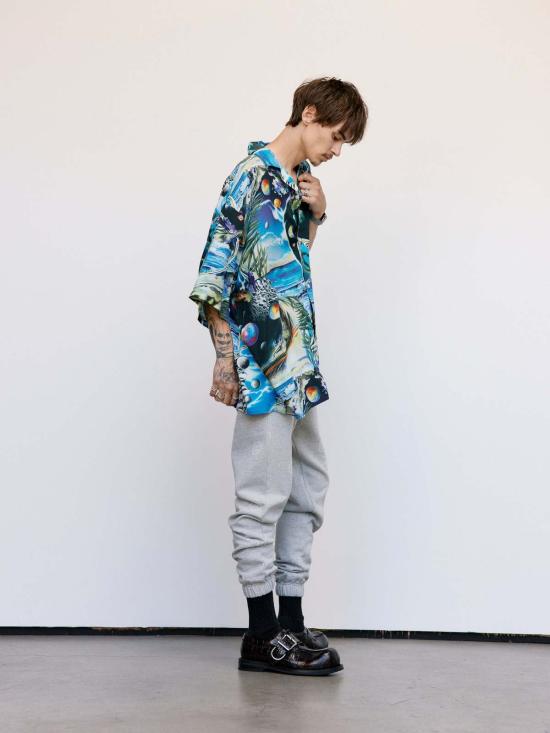  마틴로즈 셔츠 마틴 로즈 스페이스 블루 박스형 하와이안 셔츠 멀티 - MARTINE ROSE