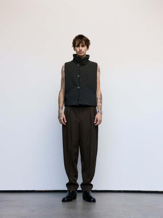  르메르 베스트 다크 에스프레소 워디드 질레 블랙 - LEMAIRE