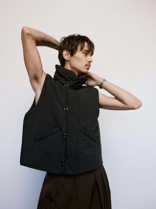  르메르 베스트 다크 에스프레소 워디드 질레 블랙 - LEMAIRE