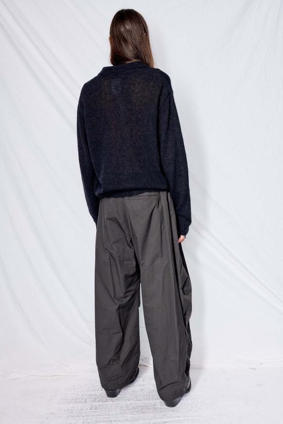  아워레가시 긴팔 티셔츠 Our Legacy 블랙 퍼지 알파카 이브닝 폴로 블랙 - OUR LEGACY