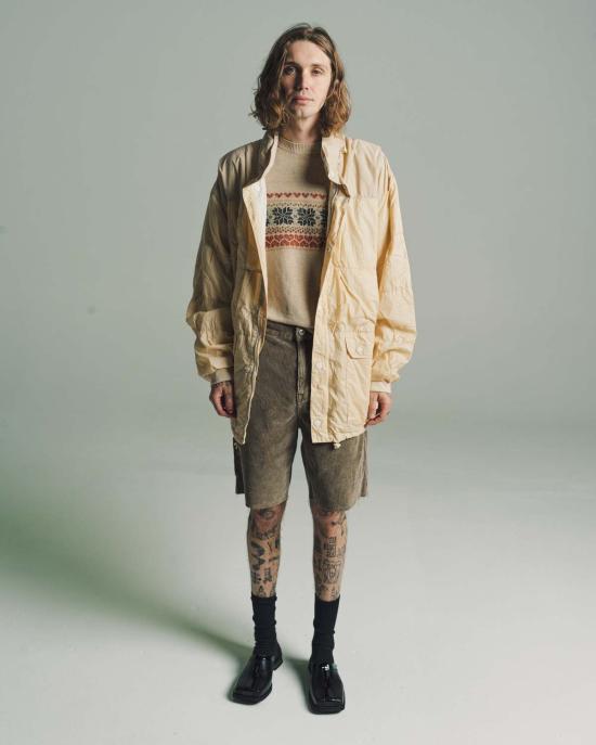  아워레가시 자켓 우리의 유산 고무화 나일론 배기 퍼파 크림 - OUR LEGACY