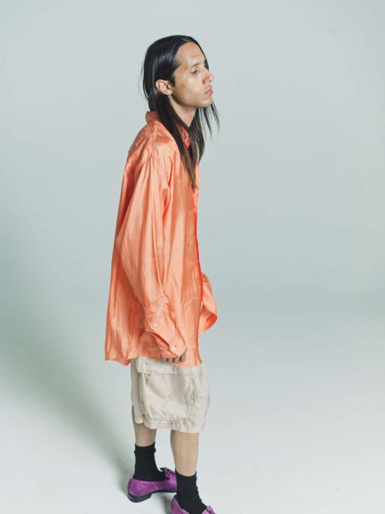  에드워드 커밍 긴팔 셔츠 라이닝 이지 포켓  오렌지 - EDWARD CUMING