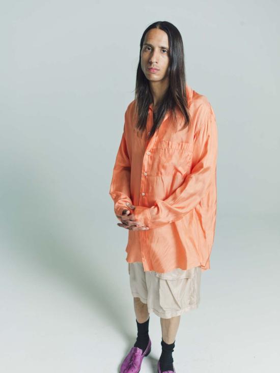  에드워드 커밍 긴팔 셔츠 라이닝 이지 포켓  오렌지 - EDWARD CUMING