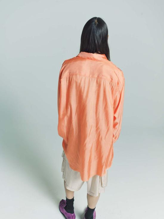  에드워드 커밍 긴팔 셔츠 라이닝 이지 포켓  오렌지 - EDWARD CUMING