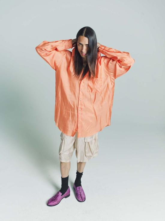  에드워드 커밍 긴팔 셔츠 라이닝 이지 포켓  오렌지