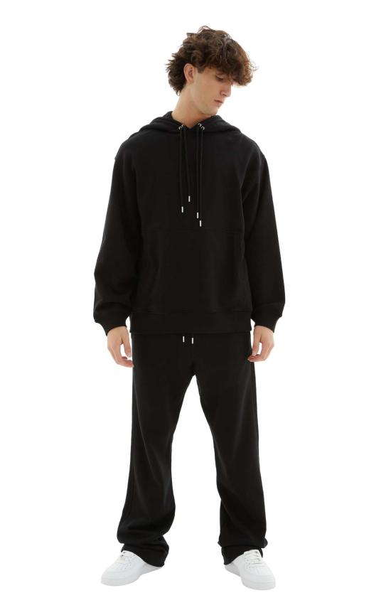  드리스 반 노튼 스웨터 Dries Van Noten Haxel 트윈 드로스트링 코튼 후드 티셔츠 블랙