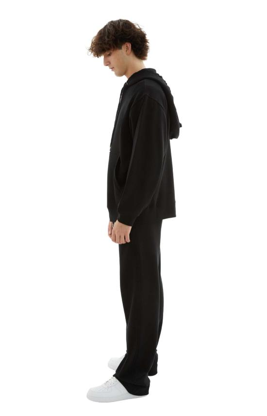  드리스 반 노튼 스웨터 Dries Van Noten Haxel 트윈 드로스트링 코튼 후드 티셔츠 블랙 - DRIES VAN NOTEN