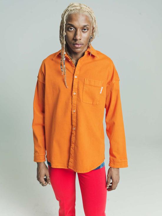  마르니 긴팔 셔츠 Marni Carrot Ecru 오가닉 데님  오렌지