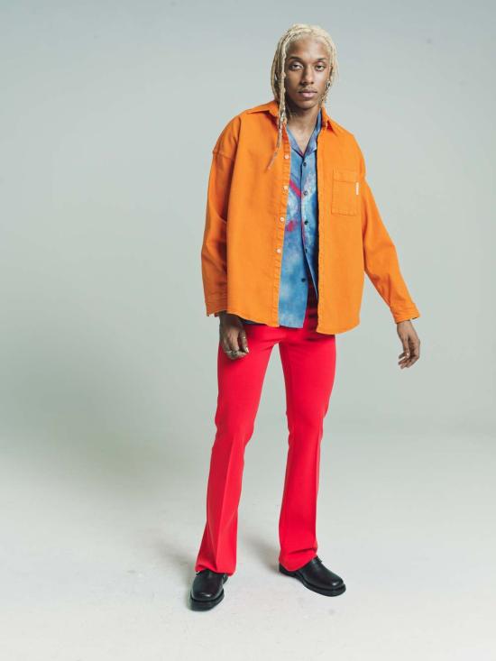  마르니 긴팔 셔츠 Marni Carrot Ecru 오가닉 데님  오렌지 - MARNI