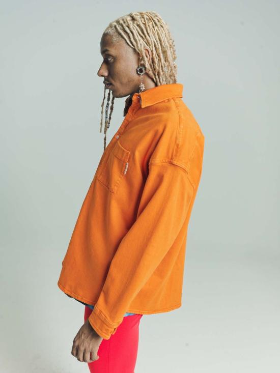  마르니 긴팔 셔츠 Marni Carrot Ecru 오가닉 데님  오렌지 - MARNI