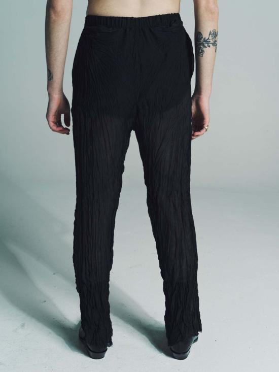 가브리엘라 콜 가먼츠 스트레이트 팬츠 Gabriela Coll Garments 크러쉬드 타프타 팬츠 블랙 - GABRIELA COLL GARMENTS