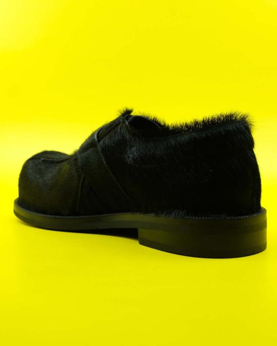  마틴로즈 로퍼 마틴 로즈 블랙 포니 헤어 벌브 토우 버클  블랙 - MARTINE ROSE