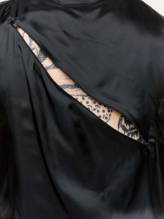  MM6 메종마르지엘라 블라우스 Mm6 메종 마르지엘라 지퍼 슬리브리스  블랙 - MM6 MAISON MARGIELA