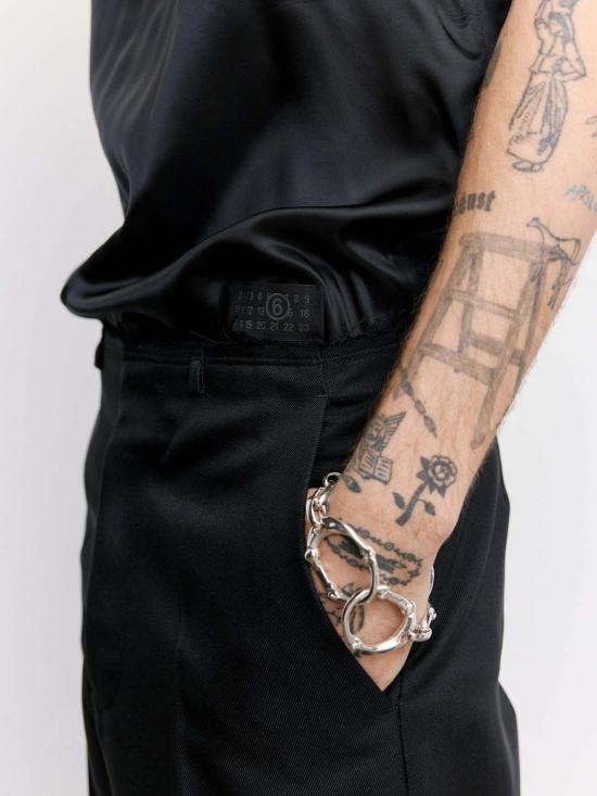  MM6 메종마르지엘라 블라우스 Mm6 메종 마르지엘라 지퍼 슬리브리스  블랙 - MM6 MAISON MARGIELA