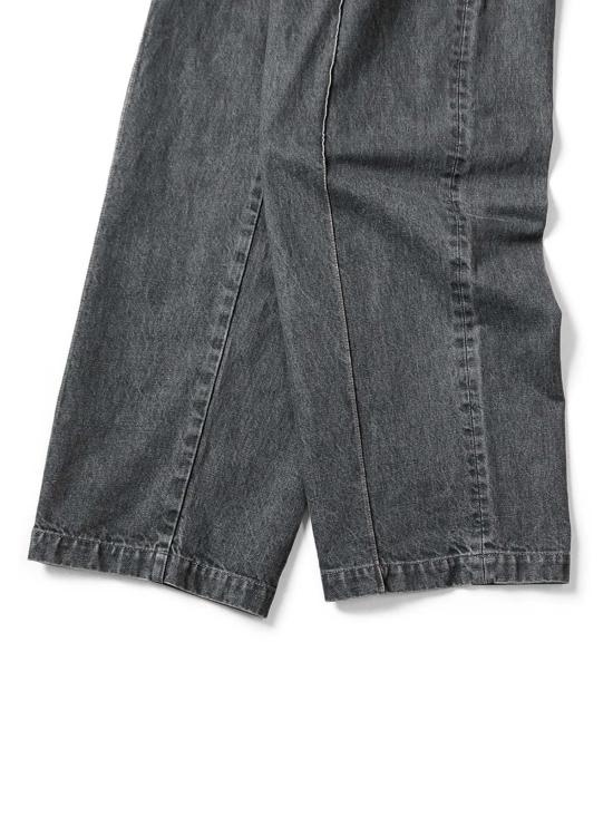  캐피탈 데님 팬츠 Kapital 14oz 데님 부기데이 버기 팬츠 블랙 - KAPITAL