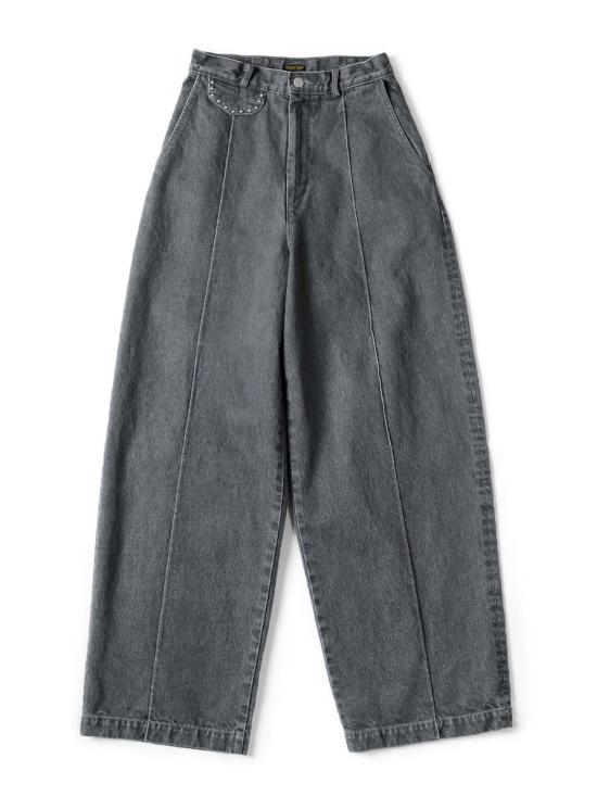  캐피탈 데님 팬츠 Kapital 14oz 데님 부기데이 버기 팬츠 블랙