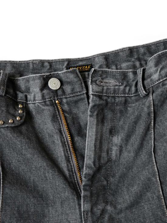  캐피탈 데님 팬츠 Kapital 14oz 데님 부기데이 버기 팬츠 블랙 - KAPITAL