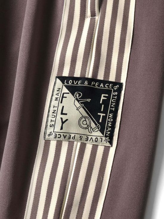  캐피탈 스트레이트 팬츠 Kapital Smooth Jersey Stantman & Woman Super Baggy Track Pants 퍼플 - KAPITAL