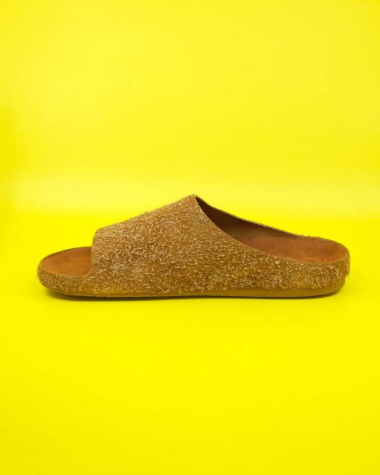  로에베 샌들 브러시드 스웨이드 라고  탄 - LOEWE