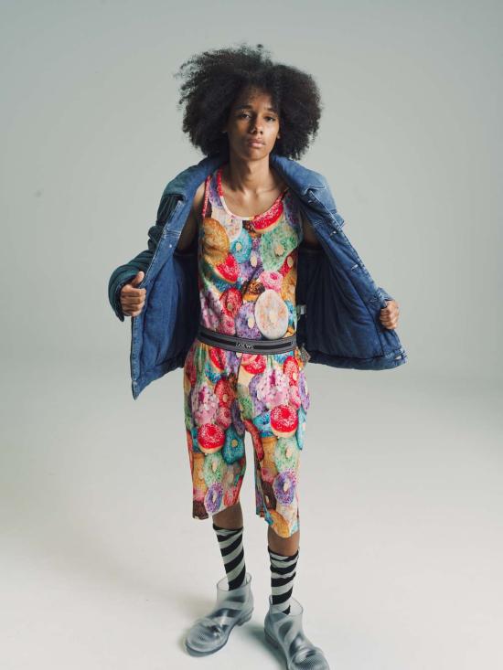  로에베 숏팬츠 코튼 리브 반바지 도넛 - LOEWE