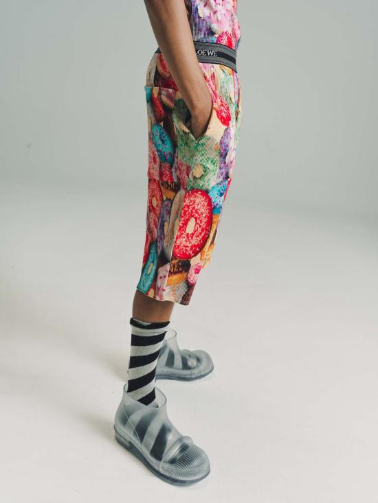  로에베 숏팬츠 코튼 리브 반바지 도넛 - LOEWE