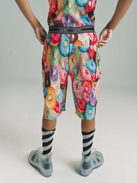  로에베 숏팬츠 코튼 리브 반바지 도넛 - LOEWE