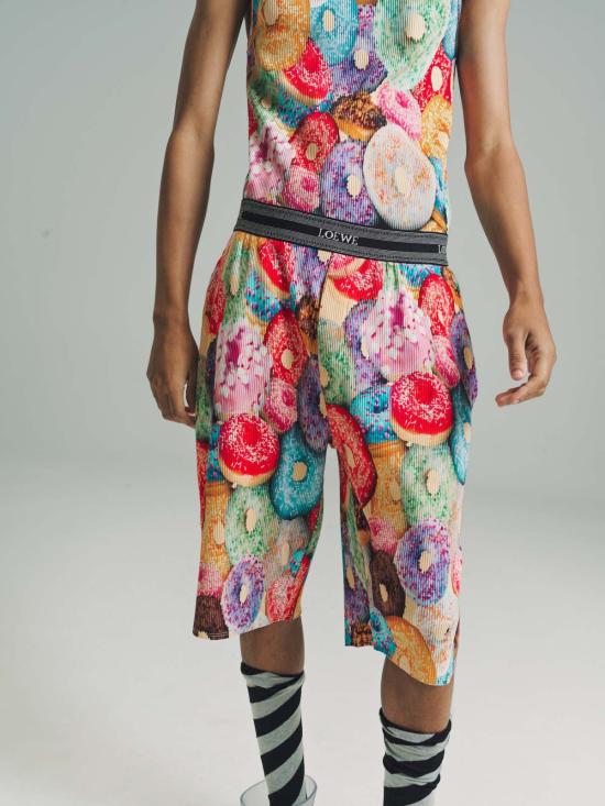  로에베 숏팬츠 코튼 리브 반바지 도넛