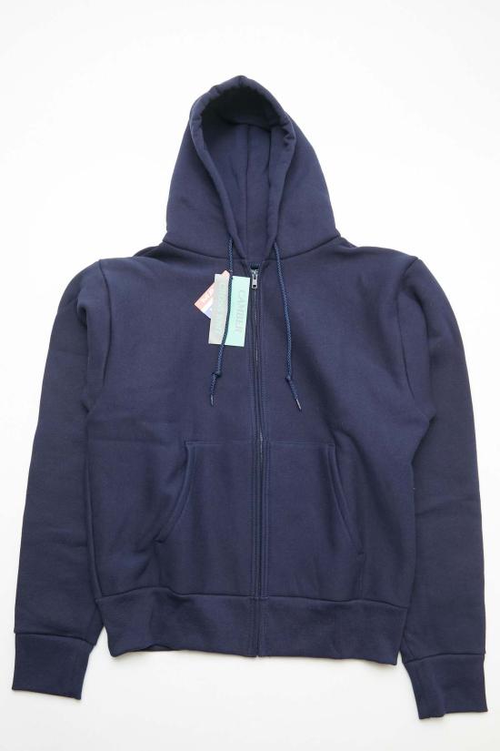  캠버 후드 티셔츠 12온스 헤비웨이트 크로스 니트 지퍼 후드 네이비