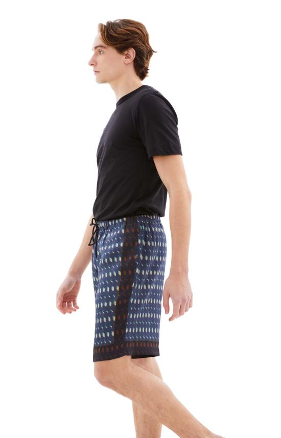  드리스 반 노튼 숏팬츠 Dries Van Noten Piperi 팬츠 블루 - DRIES VAN NOTEN