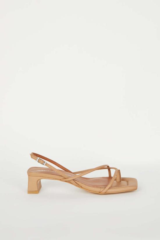  인텐셔널리 블랭크 뮬/슬리퍼 "의도적으로." 피피 힐  블랙/캐멀/아이스/네온 시트러스 - INTENTIONALLY BLANK