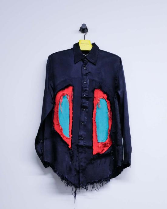  에드워드 커밍 긴팔 셔츠 비스코스 프레잉 폐 윈도우 - EDWARD CUMING