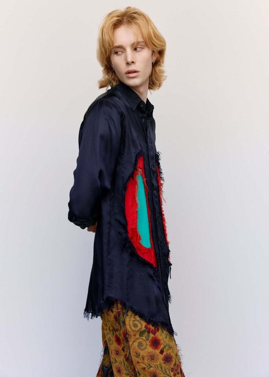  에드워드 커밍 긴팔 셔츠 비스코스 프레잉 폐 윈도우