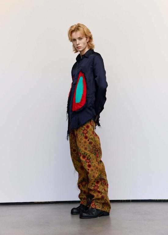  에드워드 커밍 긴팔 셔츠 비스코스 프레잉 폐 윈도우 - EDWARD CUMING