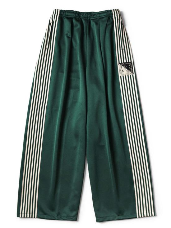  캐피탈 트레이닝/조거 팬츠 Kapital Smooth Jersey Stantman & Woman Baggy Banner Stripe 트랙 팬츠 그린 - KAPITAL