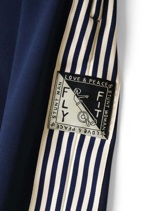  캐피탈 트레이닝/조거 팬츠 Kapital Smooth Jersey Stantman & Woman Baggy Banner Stripe 트랙 팬츠 그린 - KAPITAL