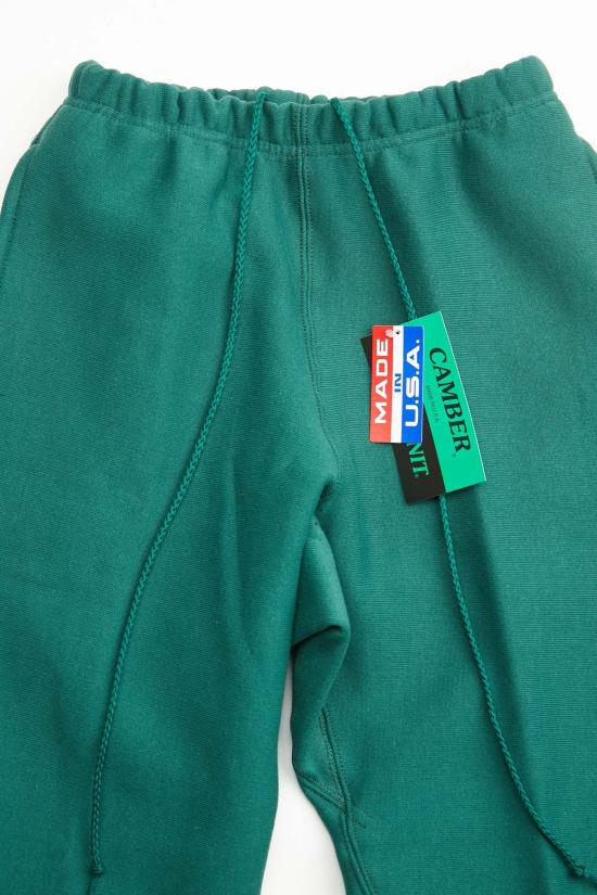  캠버 트레이닝/조거 팬츠 크로스 니트 헤비웨이트 스웨트 팬츠 다크 그린 - CAMBER