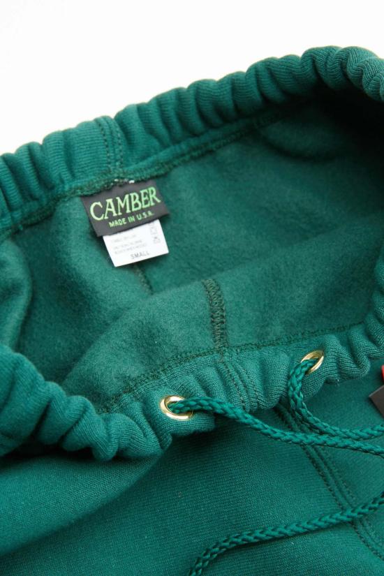  캠버 트레이닝/조거 팬츠 크로스 니트 헤비웨이트 스웨트 팬츠 다크 그린 - CAMBER